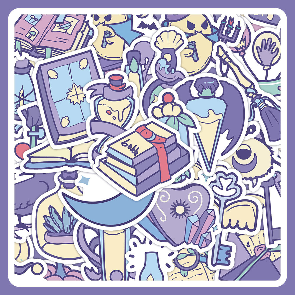 60Pcs Cartoon Witch Stickers Pack Waterproof Vinyl Stickers Non-random for Car Bike Luggage Laptop Skateboard Scrapbook Water Bottle Decal, Multi-color
60Pcs Cartoon Witch Stickers Pack Waterproof Vinyl Stickers Non-random for Car Bike Luggage Laptop Skateboard Scrapbook Water Bottle Decal, Multi-color
