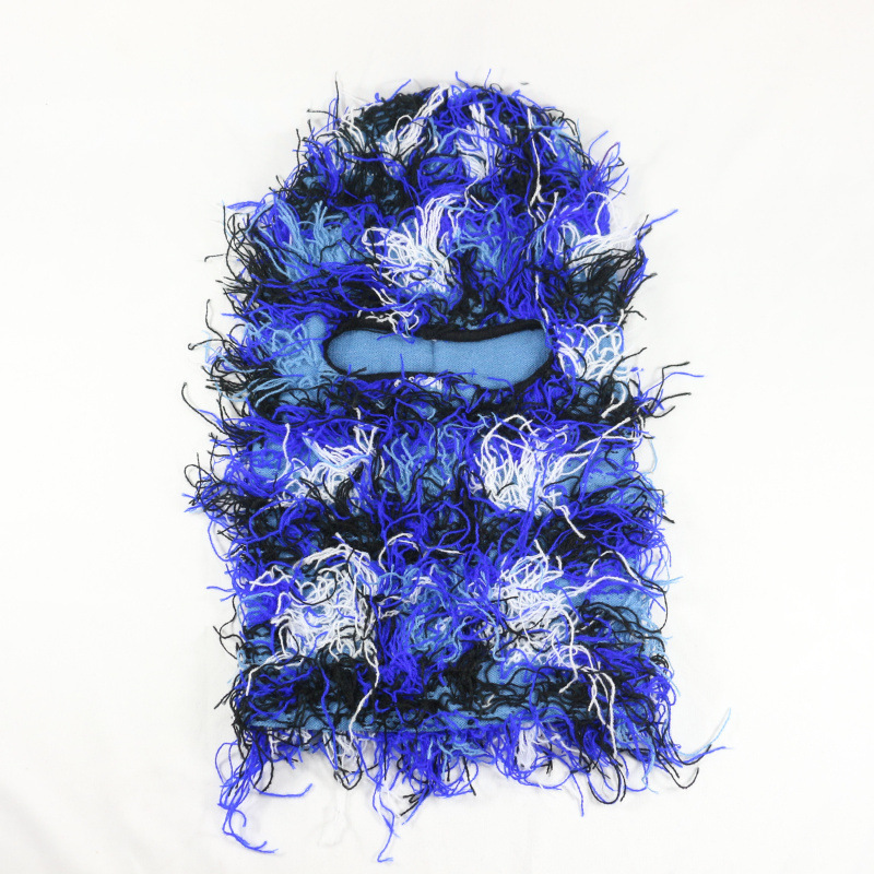 Cycling Caps Masks Balaclava Distressed Knitted Full Face Ski Mask Shiesty Camouflage Unisex Hand Made Windproof Funny Cap 230524