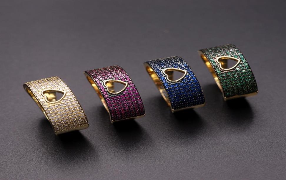 High Quality Fashion Unique Adjustable Ring Micro Paved Cubic Zircon small heart Shape Gold color boho Women Wedding Rings Gift Y13534125
High Quality Fashion Unique Adjustable Ring Micro Paved Cubic Zircon small heart Shape Gold color boho Women Wedding Rings Gift Y13534125