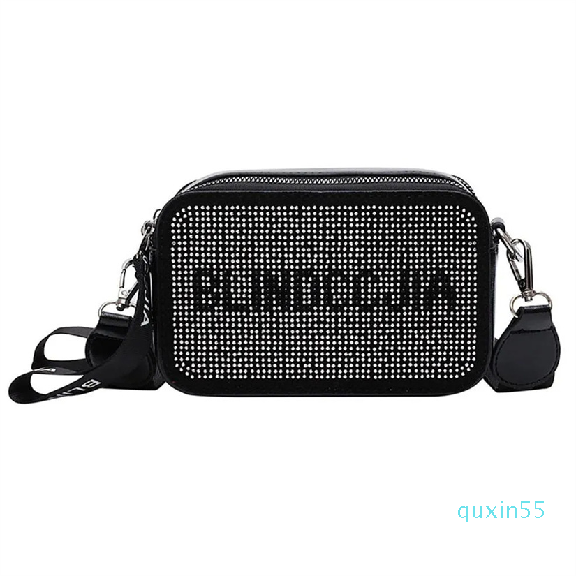 Simple Fashionable Women Shoulder Bag Designer Messenger Bag Personality Diamond-Studded Ladies Handbag, Black shoulder bag
Simple Fashionable Women Shoulder Bag Designer Messenger Bag Personality Diamond-Studded Ladies Handbag, Black shoulder bag