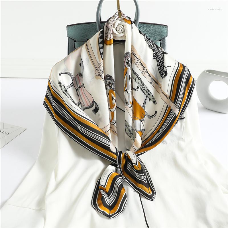 Scarves 90cm Square Scarf Hijab Women Satin Silk Bandana Muslim Headscarves Hair Tie Band Neckerchief Shawls Wrap Headband Foulard 2023
Scarves 90cm Square Scarf Hijab Women Satin Silk Bandana Muslim Headscarves Hair Tie Band Neckerchief Shawls Wrap Headband Foulard 2023