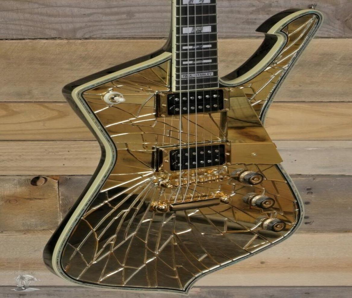 PS4CM Gold Cracked Mirror ICEMAN Paul Stanley Signature Electric Guitar Abalone Body binding Inlay Golden Hardware9621685
PS4CM Gold Cracked Mirror ICEMAN Paul Stanley Signature Electric Guitar Abalone Body binding Inlay Golden Hardware9621685