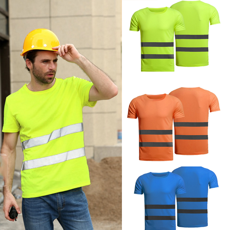 Mens Outdoor Luminous Reflective Top Night Sports Cycling Short Sleeves T Shirt for Environmental Protection Workers, Yellow
Mens Outdoor Luminous Reflective Top Night Sports Cycling Short Sleeves T Shirt for Environmental Protection Workers, Yellow