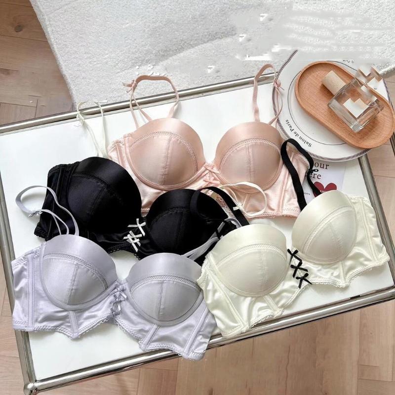 Bras Sets Half Cup Retro Style Strapless Bra Panties Women Sexy Underwear Small Chest Push Up Thicken Cotton Lingerie Girls Intimates, Silver
Bras Sets Half Cup Retro Style Strapless Bra Panties Women Sexy Underwear Small Chest Push Up Thicken Cotton Lingerie Girls Intimates, Silver