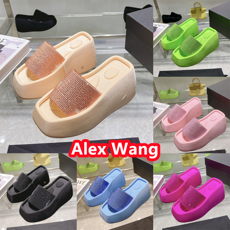 Alex Wang Taji Platform Slide Slippers Beach Sandals Top quality Women Designer Slippers Black Pink Blue Summer Slides AW Square Toe Mens Shoes
Alex Wang Taji Platform Slide Slippers Beach Sandals Top quality Women Designer Slippers Black Pink Blue Summer Slides AW Square Toe Mens Shoes
