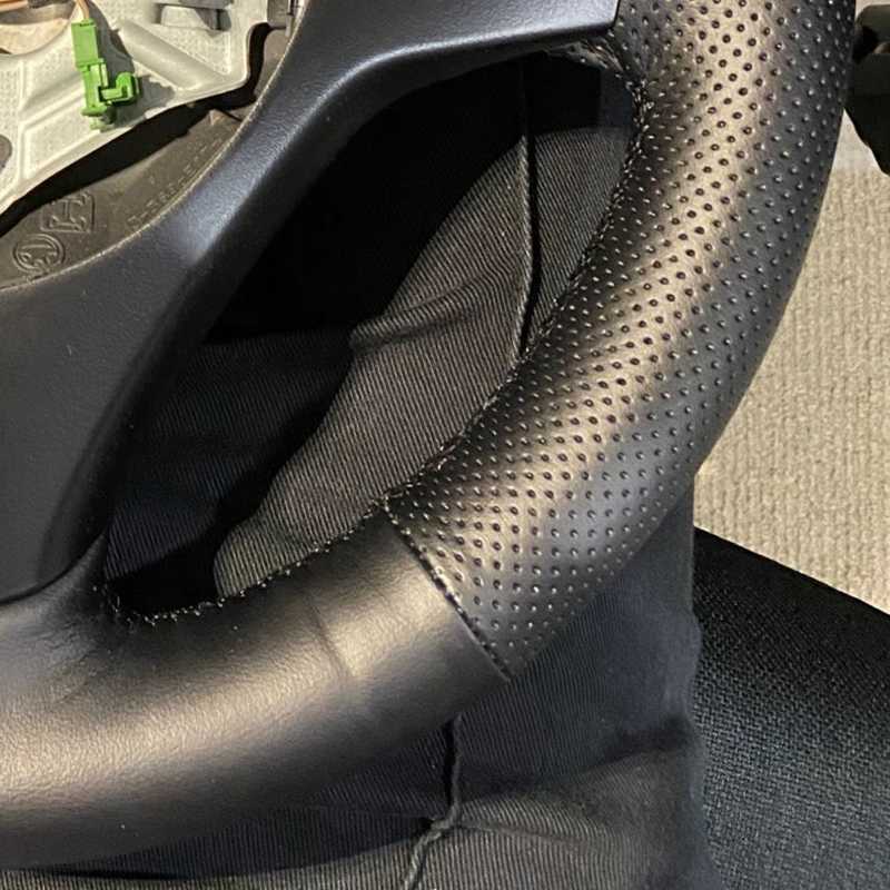 Steering Wheel Covers Anti-Slip Car Accessories Black Leather Car Steering Wheel Braid Cover For BMW M Sport M3 E90 E91 E92 E93 E87 E81 E82 E88 X1 E84
