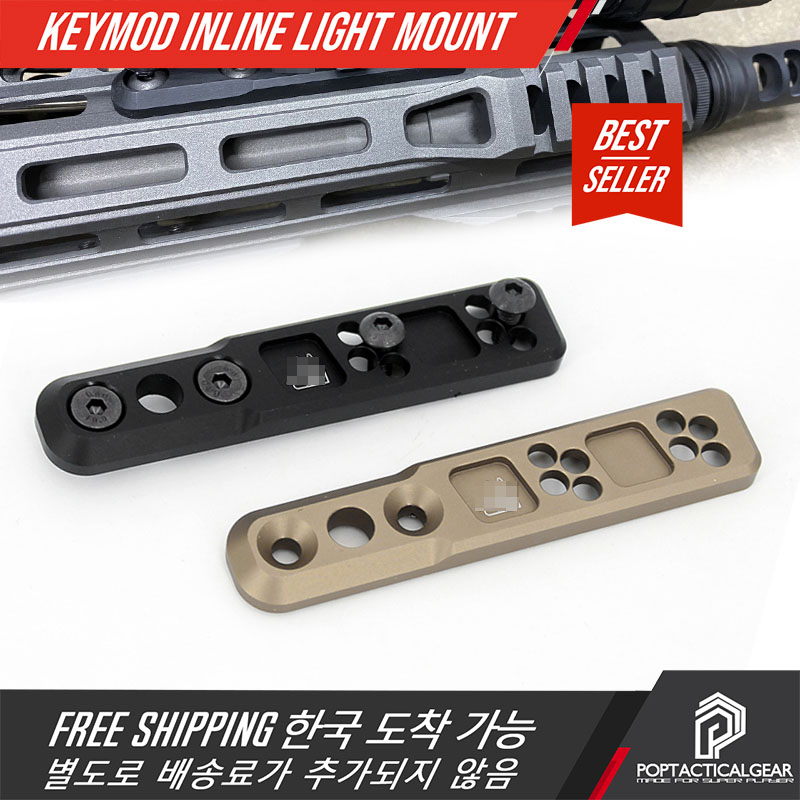 Sotac Thorntail Keymod Inline Light Mount For Mlok Keymod Handguard Rail Tatical Surefir M300 M600 Flashlight Weapon Scout Light