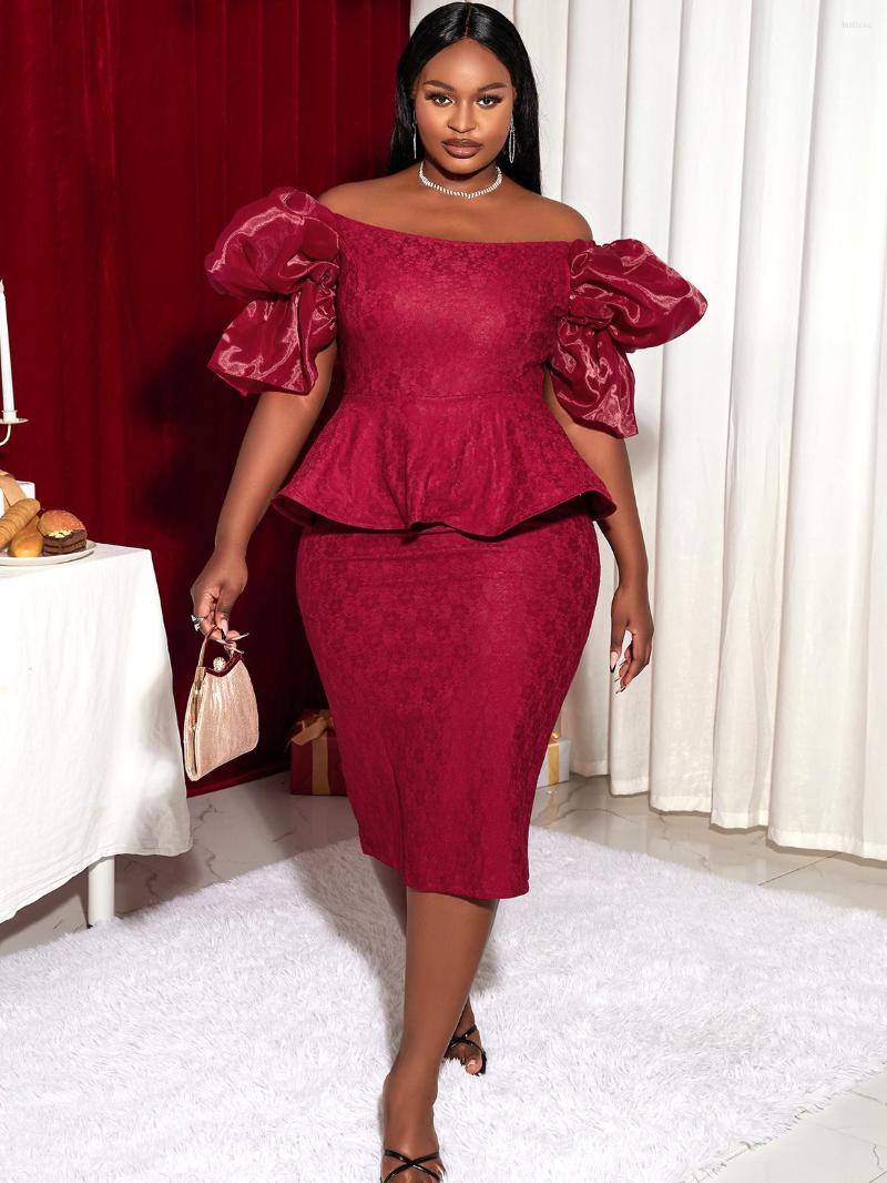 Party Dresses AOMEI Christmas 4XL Women Lace Off Shoulder Short Lantern Sleeve Elegant Empire Peplum Midi Birthday Evening Gowns, Wine
Party Dresses AOMEI Christmas 4XL Women Lace Off Shoulder Short Lantern Sleeve Elegant Empire Peplum Midi Birthday Evening Gowns, Wine