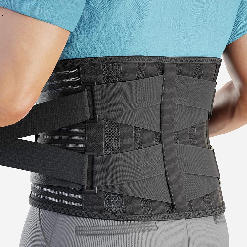 Body Braces Supports Back Braces for Lower Back Pain Relief with 6 Stays Breathable Lumbar Back Support Belt Men Women Work Anti-skid Waist Trainer 23