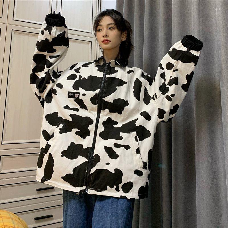 Women's Jackets Cow Print Kpop Reversible Cargo Jacket Women Harajuku Streetwear Oversize Zip Tracksuit Female Hippie Windbreaker Coat, Black
Women's Jackets Cow Print Kpop Reversible Cargo Jacket Women Harajuku Streetwear Oversize Zip Tracksuit Female Hippie Windbreaker Coat, Black