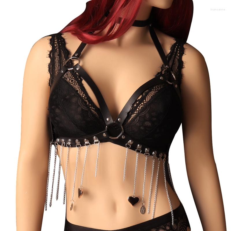 Garters Gothic Faux Leather Body Harness Backless Bra Lingerie Harajuku Bondage Tassel Chain Tops Chest Cage Crop Belt Women Club Rave, Pg0044
Garters Gothic Faux Leather Body Harness Backless Bra Lingerie Harajuku Bondage Tassel Chain Tops Chest Cage Crop Belt Women Club Rave, Pg0044