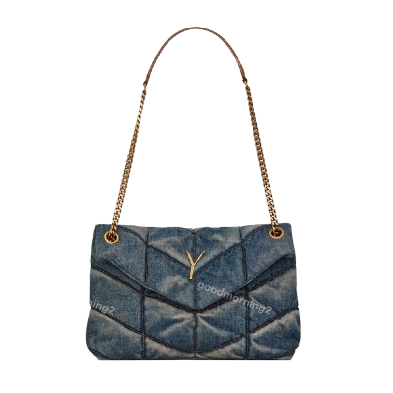 Original Loulou Puffer Shoulder Bag 30cm Chain Handbag Medium Tote Bags Brand Designer Messenger Crossbody Purses Wallet 3 Color Denim Canvas Fabric with Box, Blue
Original Loulou Puffer Shoulder Bag 30cm Chain Handbag Medium Tote Bags Brand Designer Messenger Crossbody Purses Wallet 3 Color Denim Canvas Fabric with Box, Blue