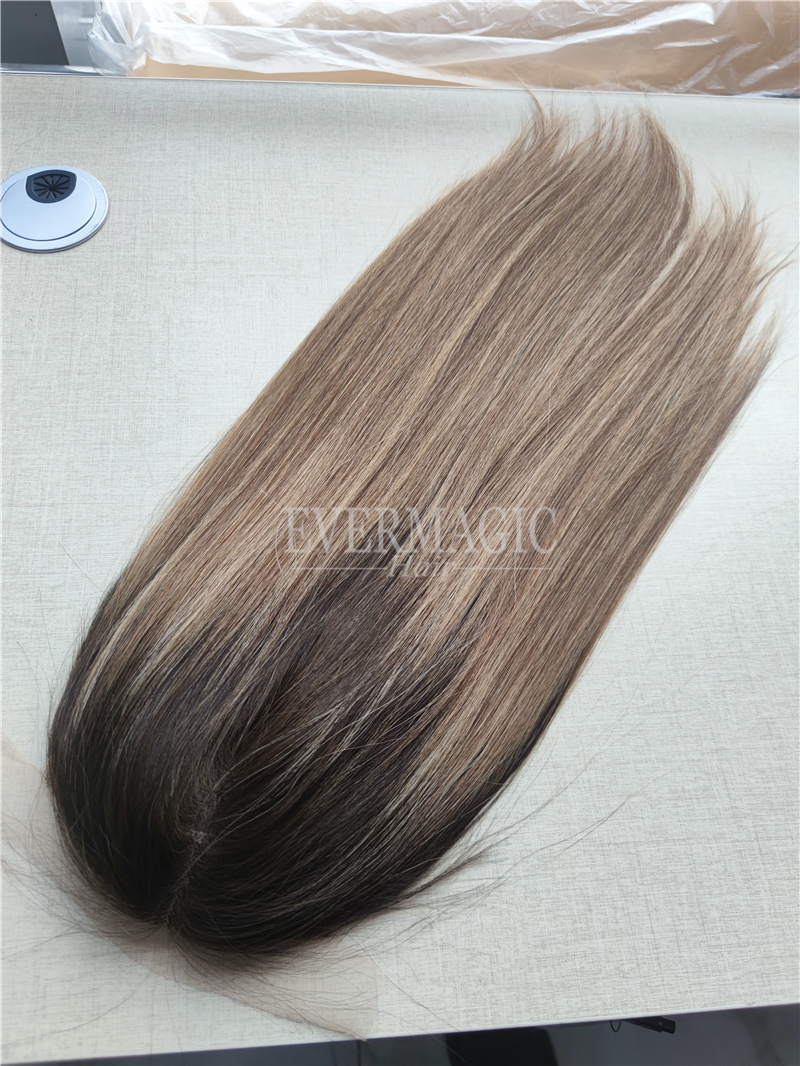 New Coming Stock Human Hair pieces Lace Front Mono Base Toppers Toupee for Alopecia hair loss Thinning Women