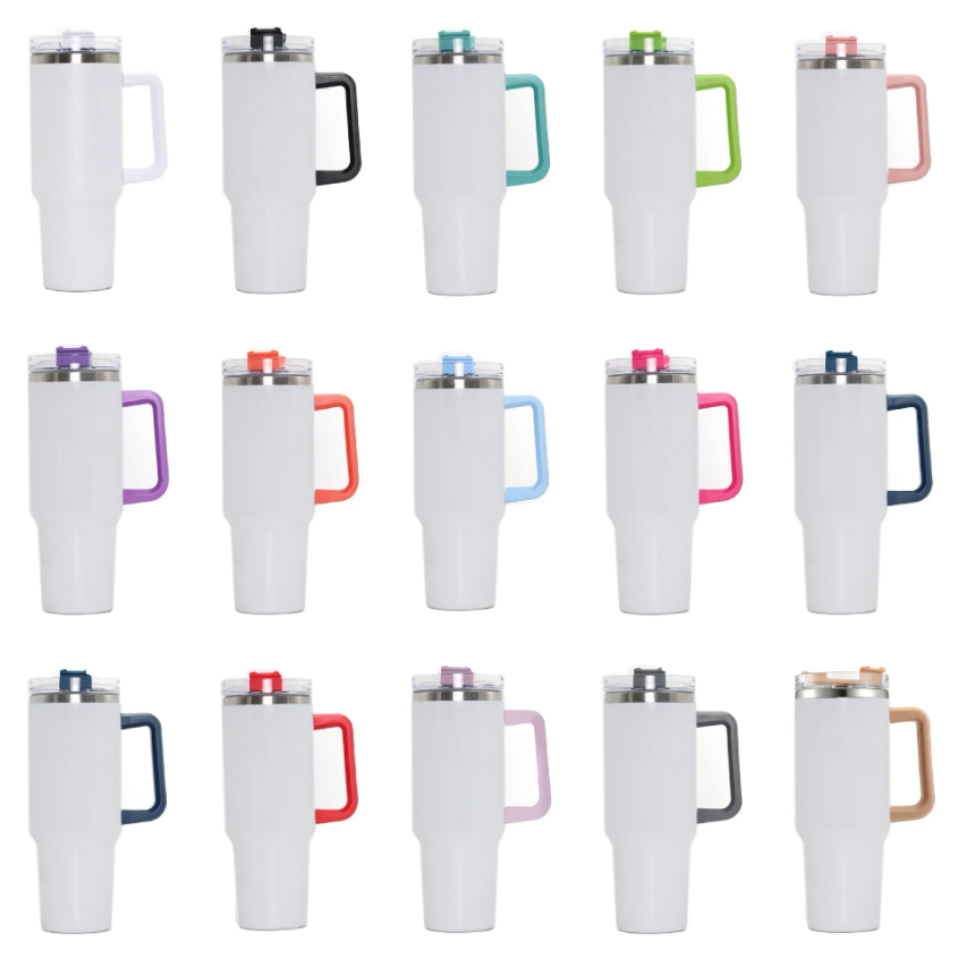 40oz Sublimation Stainless Steel Tumbler with Colorful Handle Lid Straw Big Capacity Beer Mug Water Bottle Outdoor Camping Cup Vacuum Insulated Tumblers E0525, Multi-color
40oz Sublimation Stainless Steel Tumbler with Colorful Handle Lid Straw Big Capacity Beer Mug Water Bottle Outdoor Camping Cup Vacuum Insulated Tumblers E0525, Multi-color
