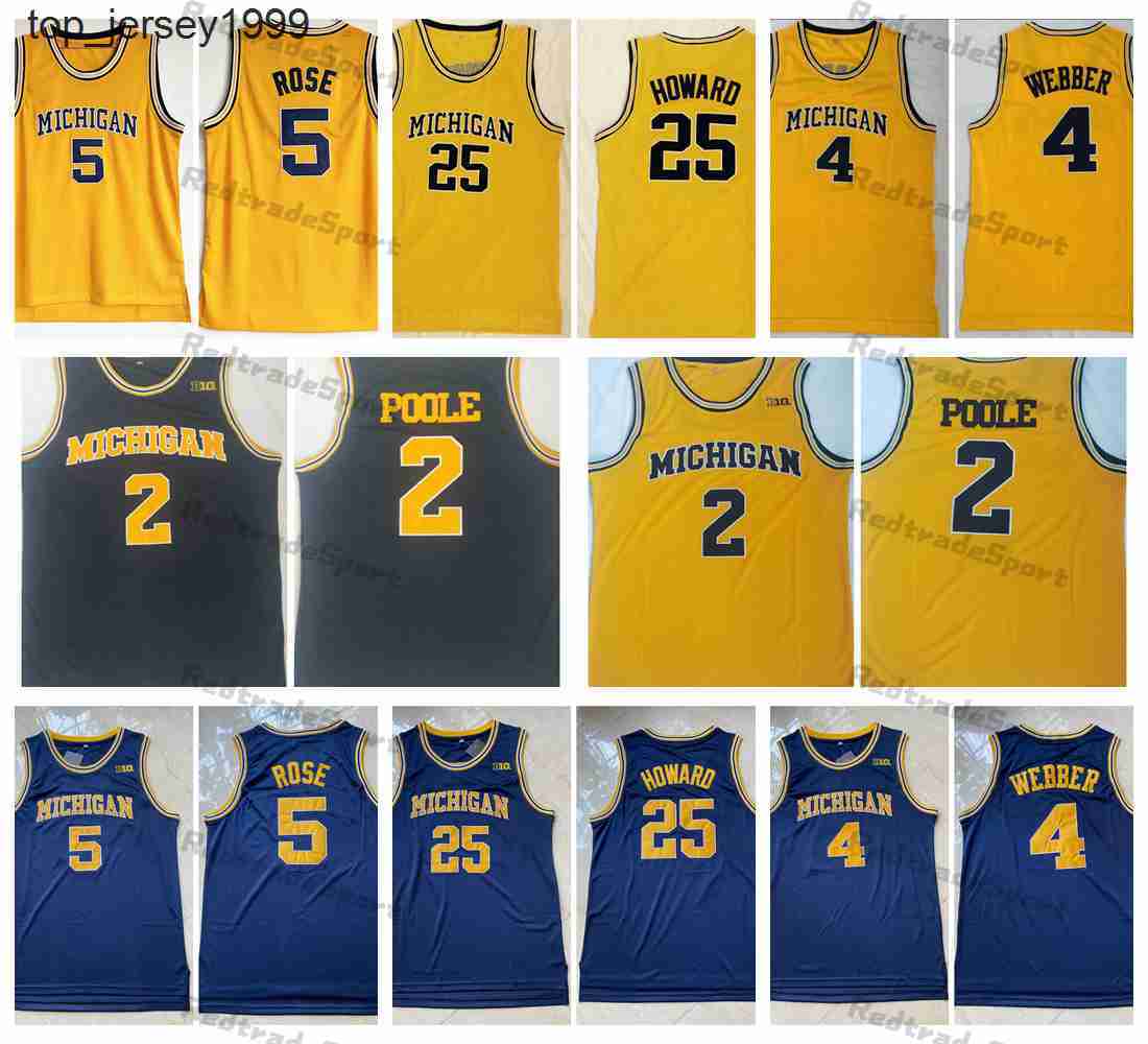 2021 Michigan Wolverines College Basketball Jerseys 2 Jodan Poole 5 Jalen Rose 4 Chris Webber 25 Juwan Howard Vintage Yellow Stitched Shirts S-XXL, Blue 5
2021 Michigan Wolverines College Basketball Jerseys 2 Jodan Poole 5 Jalen Rose 4 Chris Webber 25 Juwan Howard Vintage Yellow Stitched Shirts S-XXL, Blue 5