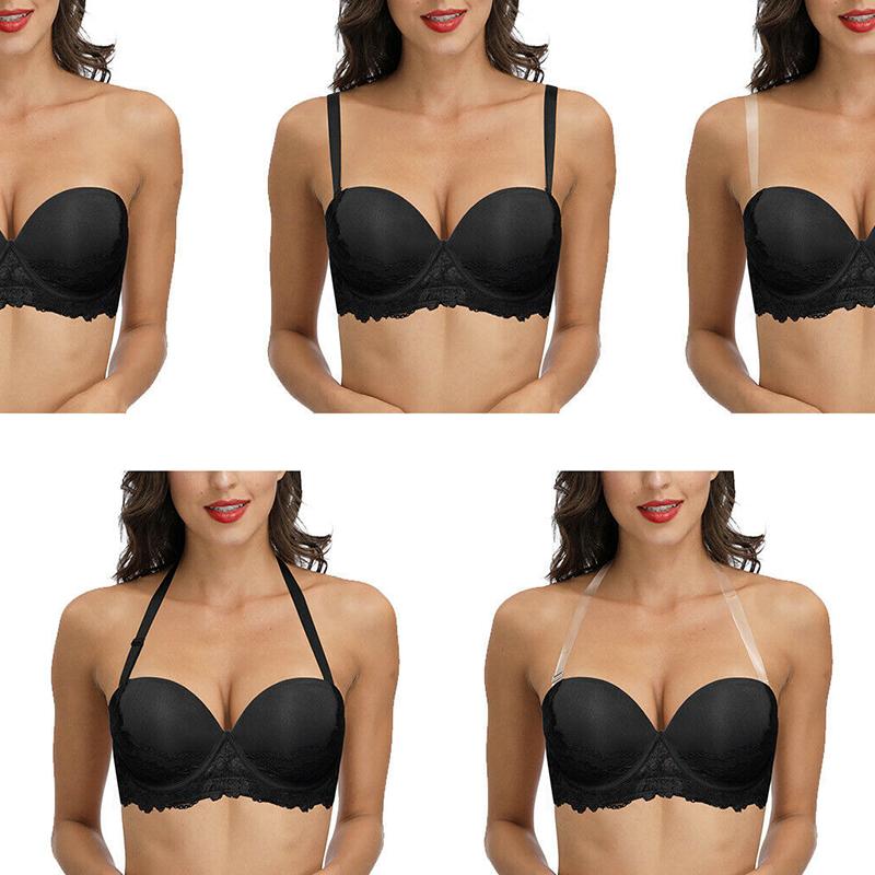 Bras Women Bra Halter Strapless Adjusted Strap Sexy Thick Padded Push Up Lace Wire Bone 30 32 34 36 38 40 42 44 A B C D DD E, Khaki
Bras Women Bra Halter Strapless Adjusted Strap Sexy Thick Padded Push Up Lace Wire Bone 30 32 34 36 38 40 42 44 A B C D DD E, Khaki