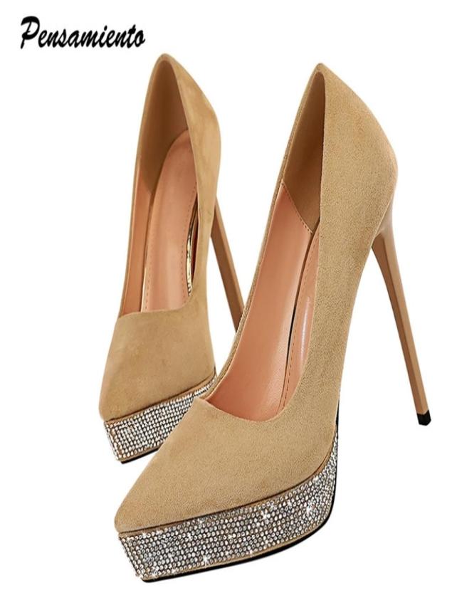 Brand Platform Wedges Women Pumps Elegant pointed toe Crystal High heels Female Party Shoes Fashion Flock office lady Shoes 2208106685397, Red
Brand Platform Wedges Women Pumps Elegant pointed toe Crystal High heels Female Party Shoes Fashion Flock office lady Shoes 2208106685397, Red