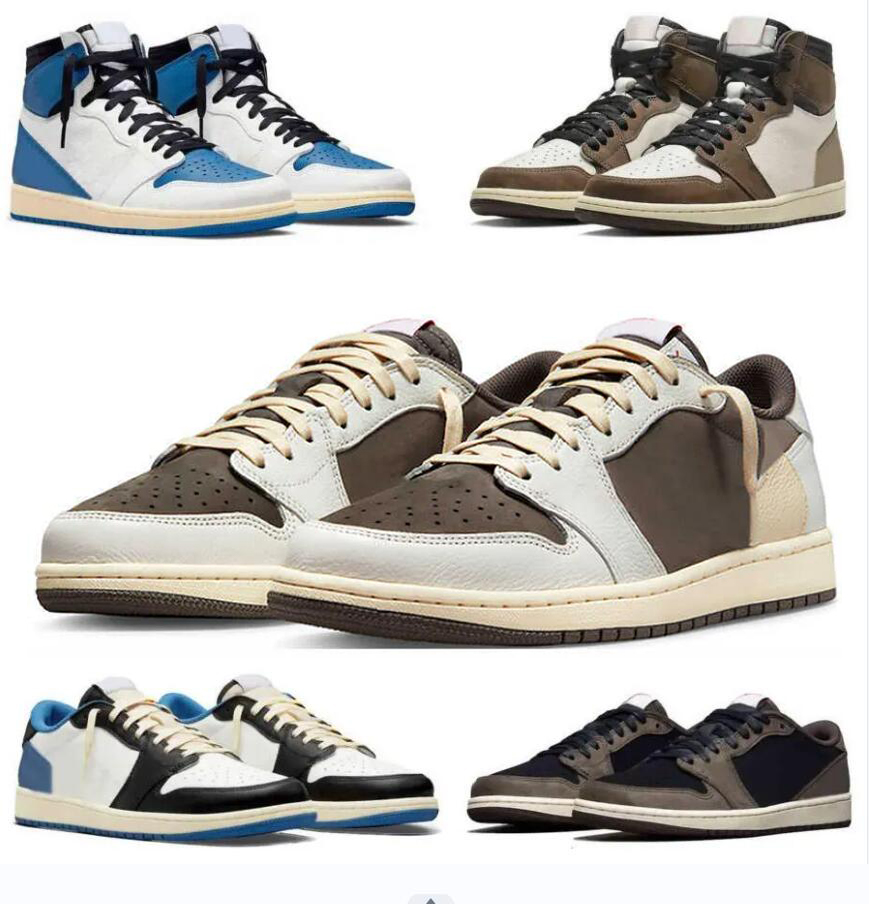 Authentic Jumpman Travis x Fragment Basketball Shoes 1 High OG TS SP Men Low Shoe Military Blue 1S Sail Black Shy Pink Women Outdoor Sneakers 36-44, 18
Authentic Jumpman Travis x Fragment Basketball Shoes 1 High OG TS SP Men Low Shoe Military Blue 1S Sail Black Shy Pink Women Outdoor Sneakers 36-44, 18