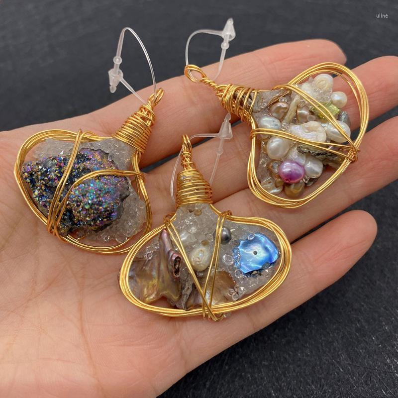 Charms Irregular Crystal Pendant 40x50mm Inlaid Pearl Hand-wound Wrap Edge Charm Jewelry Men And Women DIY Necklace Earring Accessories
Charms Irregular Crystal Pendant 40x50mm Inlaid Pearl Hand-wound Wrap Edge Charm Jewelry Men And Women DIY Necklace Earring Accessories