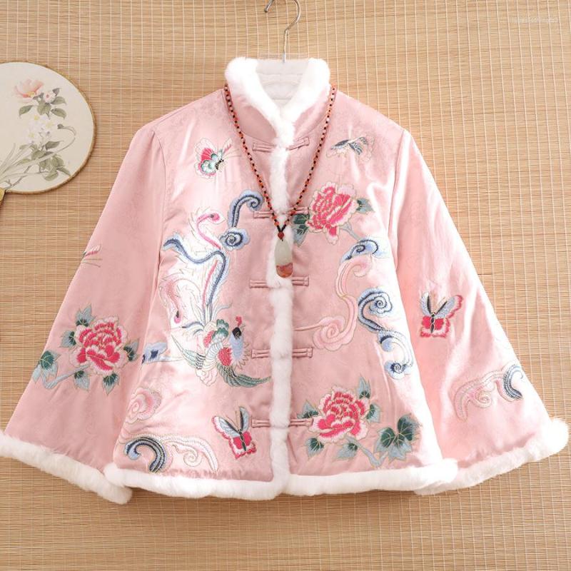 Ethnic Clothing High-end Winter Women Jacket Top Chinese Style Tang Suit Retro Embroidery Phoenix Peony Elegant Lady Warm Coat Female S-XXL
Ethnic Clothing High-end Winter Women Jacket Top Chinese Style Tang Suit Retro Embroidery Phoenix Peony Elegant Lady Warm Coat Female S-XXL