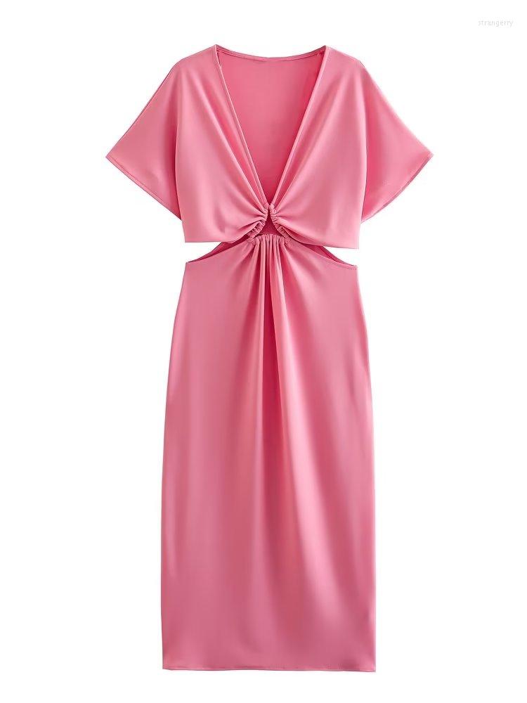 Party Dresses Women 2023 Chic Fashion Hollow Out Cotta Midi Dress Vintage Elastic Waist Backless Tied Straps Female Robe Vestidos, Pink
Party Dresses Women 2023 Chic Fashion Hollow Out Cotta Midi Dress Vintage Elastic Waist Backless Tied Straps Female Robe Vestidos, Pink
