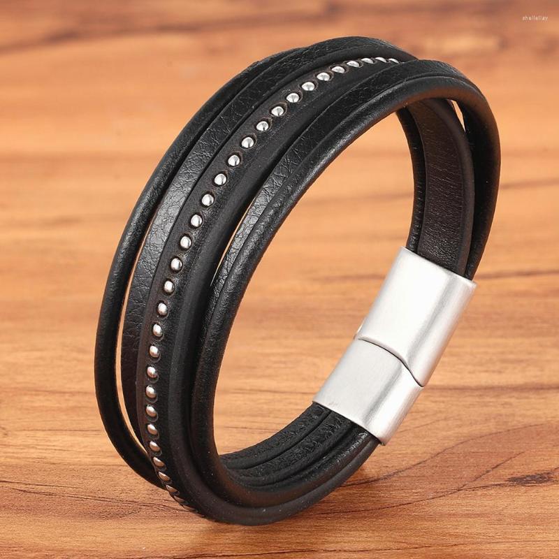 Charm Bracelets XQNI Fashion Luxury Men Jewelry Multi-layer Stainless Steel Buckle With Leather Bracelet & Bangle For Birthday Special
Charm Bracelets XQNI Fashion Luxury Men Jewelry Multi-layer Stainless Steel Buckle With Leather Bracelet & Bangle For Birthday Special