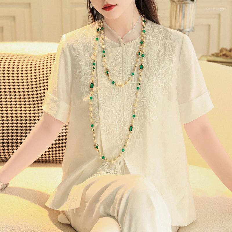 Ethnic Clothing High Quality Chinese Style Embroidered Shirt Spring Summer Women's Retro Design Casual Top S-XXL
Ethnic Clothing High Quality Chinese Style Embroidered Shirt Spring Summer Women's Retro Design Casual Top S-XXL