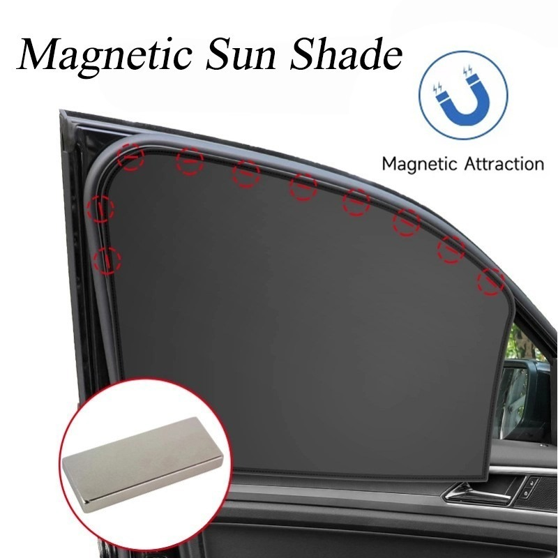 2025 new 2025 new Upgrade Magnetic Sun Shade Cover Side Window Sunshade UV Protection Black Curtain Mesh Full Blackout Film Car Accessories