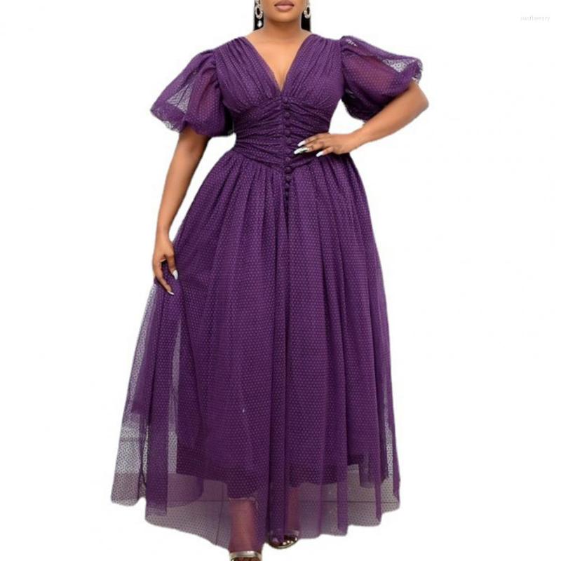 Party Dresses African Dress Mesh Patchwork V Neck Women Solid Color Large Hem Waist Tied Formal For Wedding Plus Size 2023, Purple
Party Dresses African Dress Mesh Patchwork V Neck Women Solid Color Large Hem Waist Tied Formal For Wedding Plus Size 2023, Purple