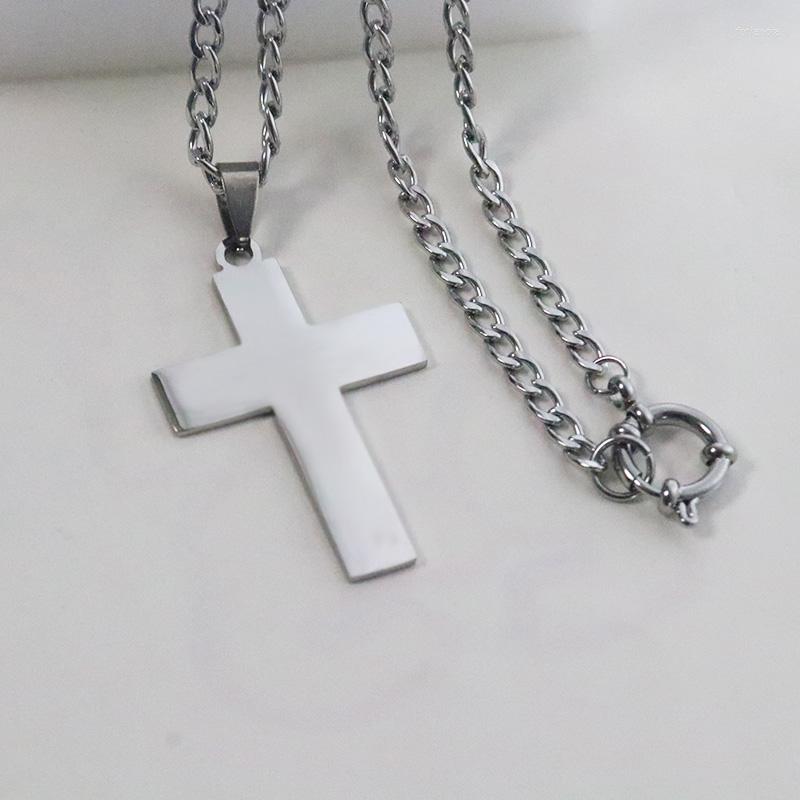 Chains 1pc Big Cross Stainless Steel Pendant Necklace 55cm NC Chain Custom Necklaces Men Geek Fashion Hiphop Punk Style Jewelry
Chains 1pc Big Cross Stainless Steel Pendant Necklace 55cm NC Chain Custom Necklaces Men Geek Fashion Hiphop Punk Style Jewelry