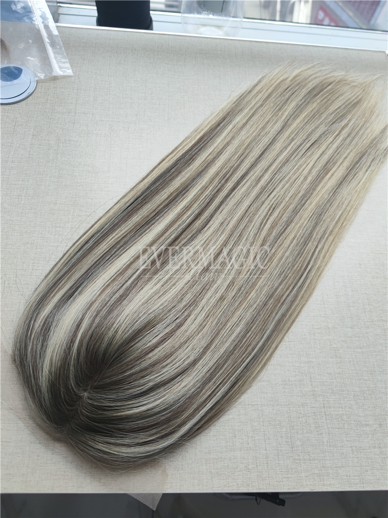 New Coming Stock Human Hair pieces Lace Front Mono Base Toppers Toupee for Alopecia hair loss Thinning Women