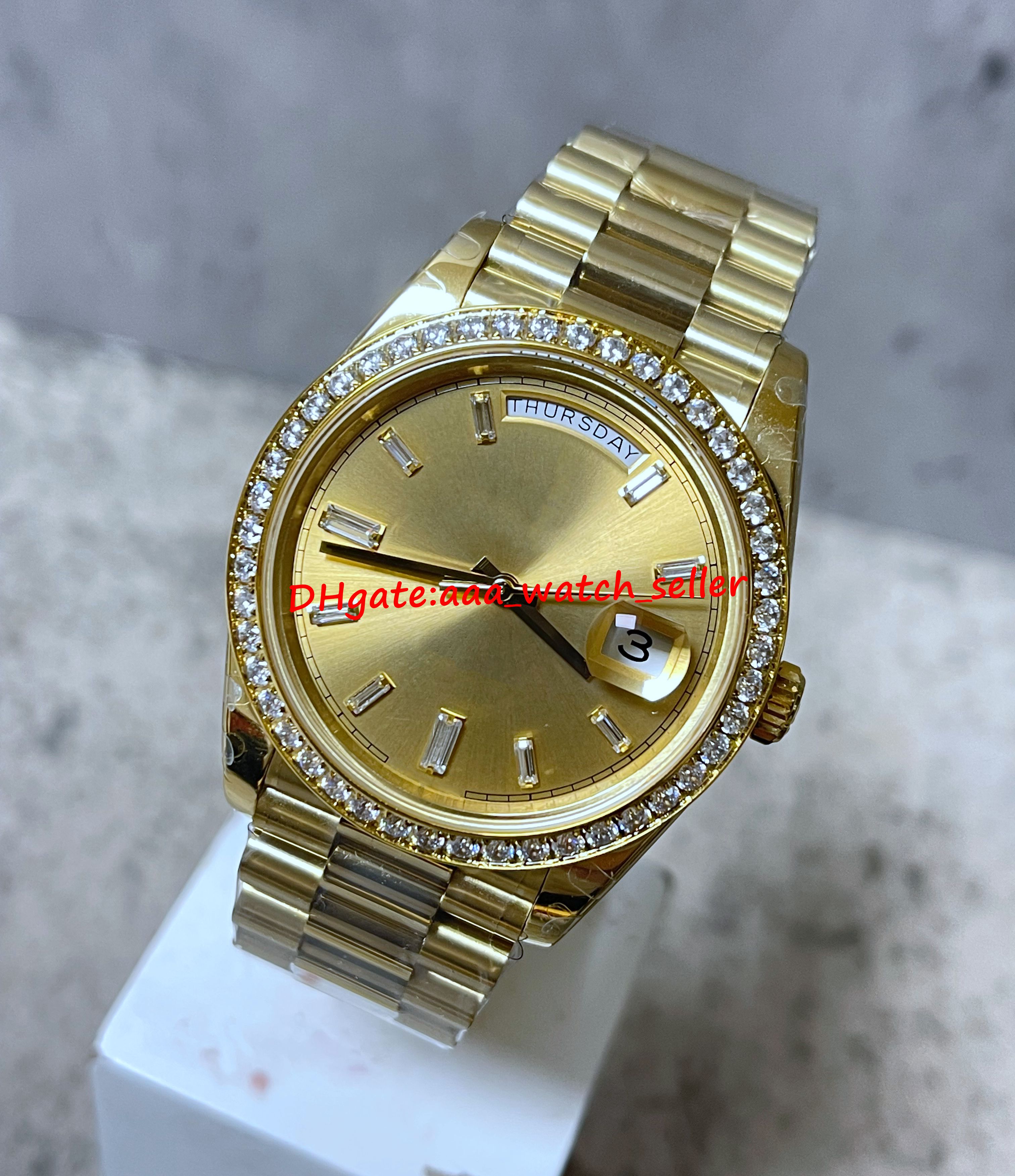 2 colors BP factory luxury mens watches 40mm DD 228348 228238 diamond bezel baguette stones markers automatic movement 2 end links president bracelet wristwatches, P2
2 colors BP factory luxury mens watches 40mm DD 228348 228238 diamond bezel baguette stones markers automatic movement 2 end links president bracelet wristwatches, P2
