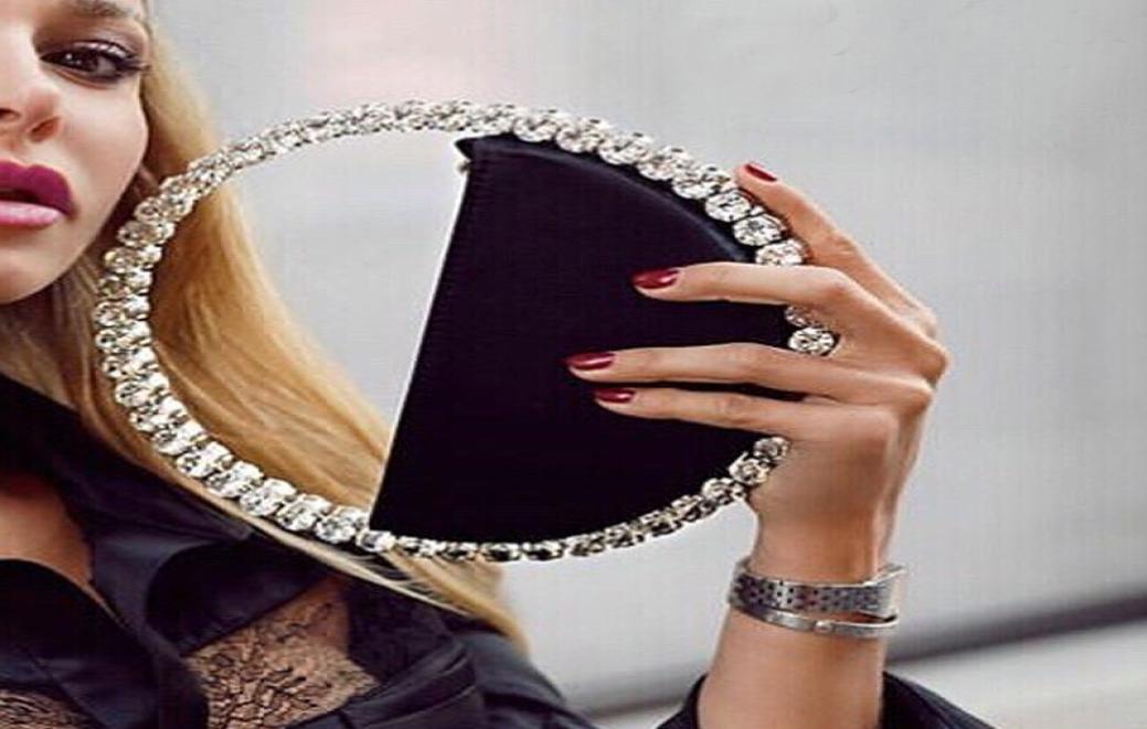 Women INS Diamond Circular Evening Bag Round Handle Dinner Clutch Purse Ladies Half Moon Handbag 2204135867679, Silver
Women INS Diamond Circular Evening Bag Round Handle Dinner Clutch Purse Ladies Half Moon Handbag 2204135867679, Silver