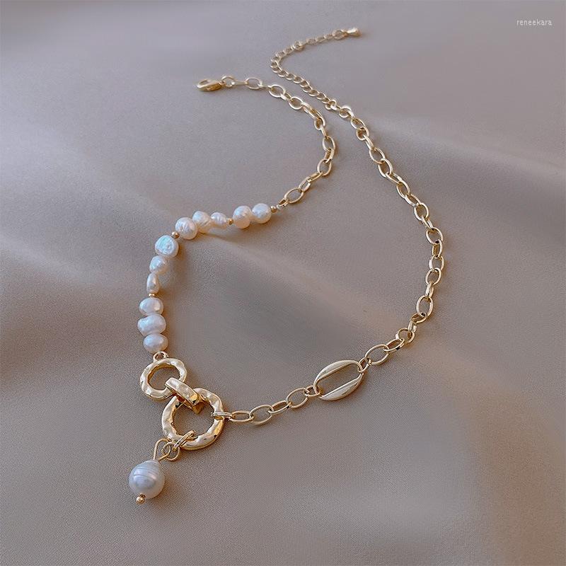 Chains Natural Freshwater Pearl Ring Stitching Necklace Light Luxury Niche Brand Korean Fashion Net Red Design Sense Clavicle Chain
Chains Natural Freshwater Pearl Ring Stitching Necklace Light Luxury Niche Brand Korean Fashion Net Red Design Sense Clavicle Chain