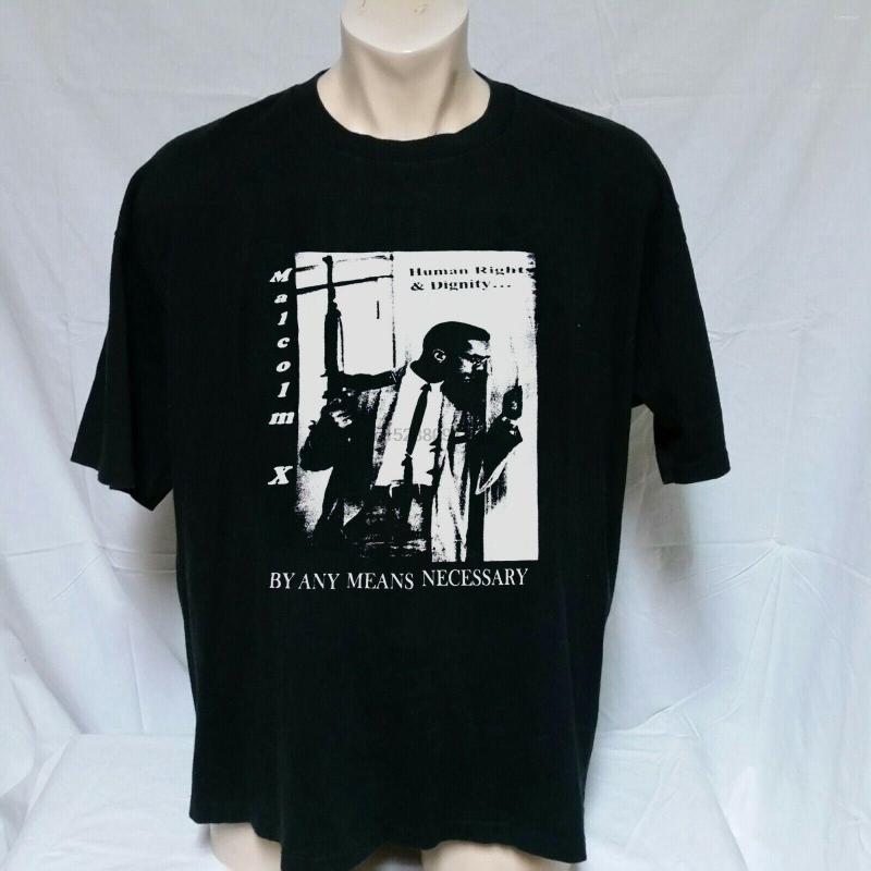 Men' T Shirts 1990S Vintage Mens Malcom X Tee Shirt Hip Hop Era By Any Means, Men-darkpurple
Men' T Shirts 1990S Vintage Mens Malcom X Tee Shirt Hip Hop Era By Any Means, Men-darkpurple