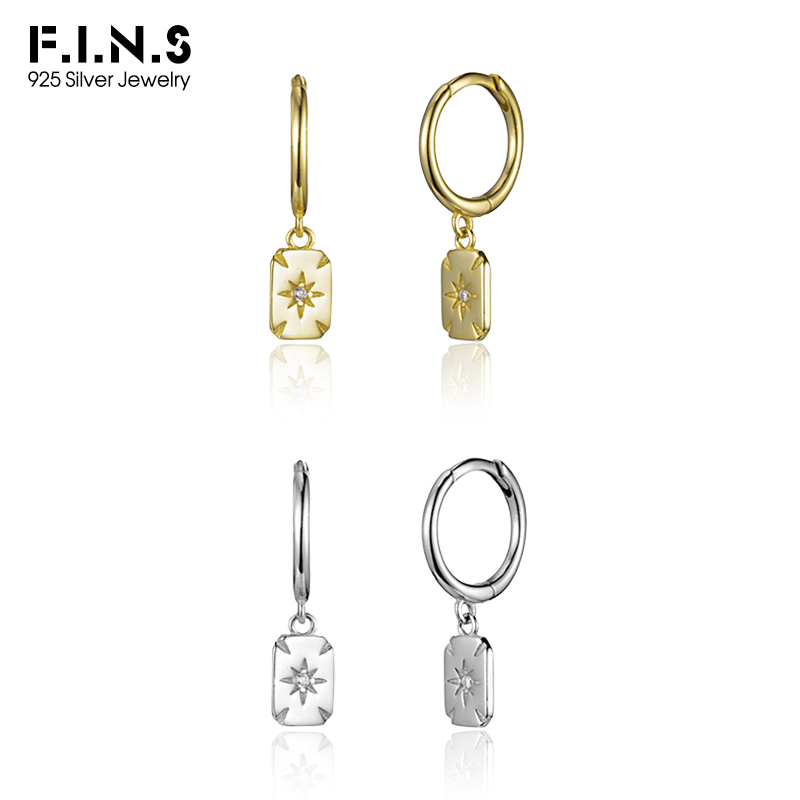 F.I.N.S 100% 925 Sterling Silver Gold Square Star Drop Earring Rock Punk Pendientes Plata 925 Charms Luxury Fine Jewelry Gift
F.I.N.S 100% 925 Sterling Silver Gold Square Star Drop Earring Rock Punk Pendientes Plata 925 Charms Luxury Fine Jewelry Gift