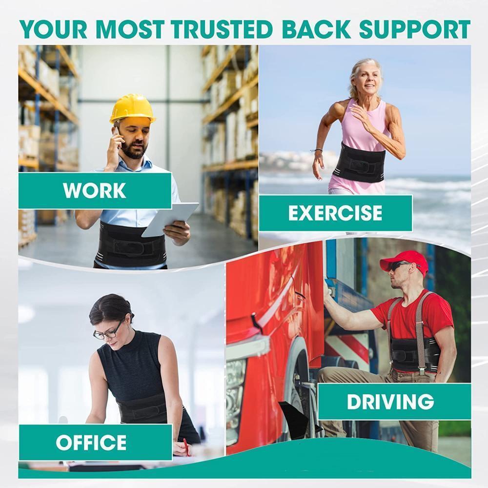 Body Braces Supports Back Braces for Lower Back Pain Relief with 6 Stays Breathable Lumbar Back Support Belt Men Women Work Anti-skid Waist Trainer 23