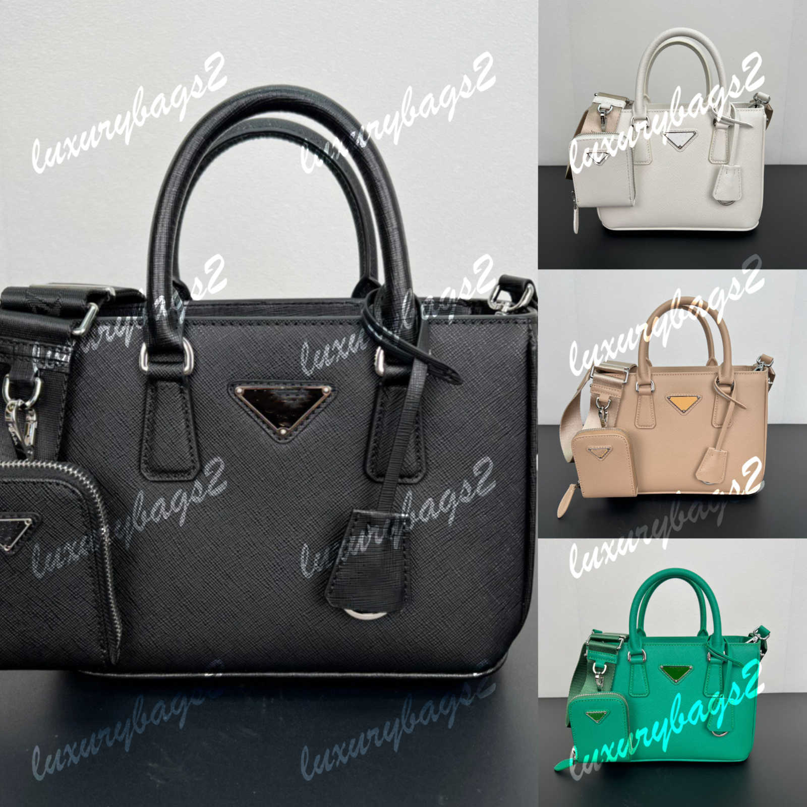 Saffiano Shoulder Bags Crossbody 1BA296 23cm 2 Sets Bag Genuine Leather Handbag 4 Colors Designer Handbags, Green
Saffiano Shoulder Bags Crossbody 1BA296 23cm 2 Sets Bag Genuine Leather Handbag 4 Colors Designer Handbags, Green