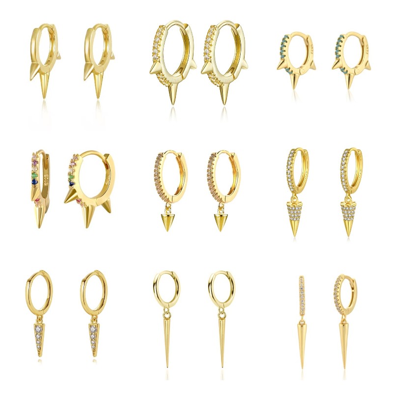 Silver Gold Color Hoop Earring Trendy Punk Hip Hop Rivet Ear Rings for Women Gothic Party Jewelry Pendientes Orecchini 2021
Silver Gold Color Hoop Earring Trendy Punk Hip Hop Rivet Ear Rings for Women Gothic Party Jewelry Pendientes Orecchini 2021