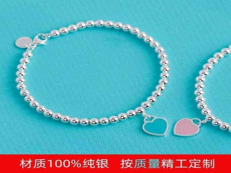 T home S925 enamel love heart pendant Round Bead Bracelet Blue Red Pink Buddha bead bracelet women039s gift1636870
T home S925 enamel love heart pendant Round Bead Bracelet Blue Red Pink Buddha bead bracelet women039s gift1636870