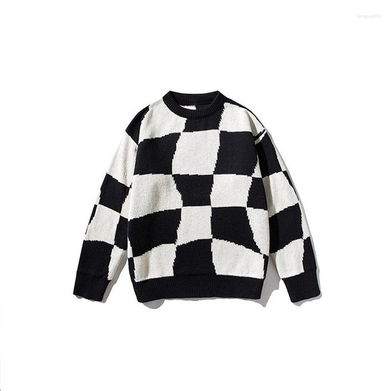 Men's Sweaters Winter Irregular Plaid Sweater Loose Fashion Street Hip-hop Punk Harajuku Men And Women With The Same Top., White
Men's Sweaters Winter Irregular Plaid Sweater Loose Fashion Street Hip-hop Punk Harajuku Men And Women With The Same Top., White