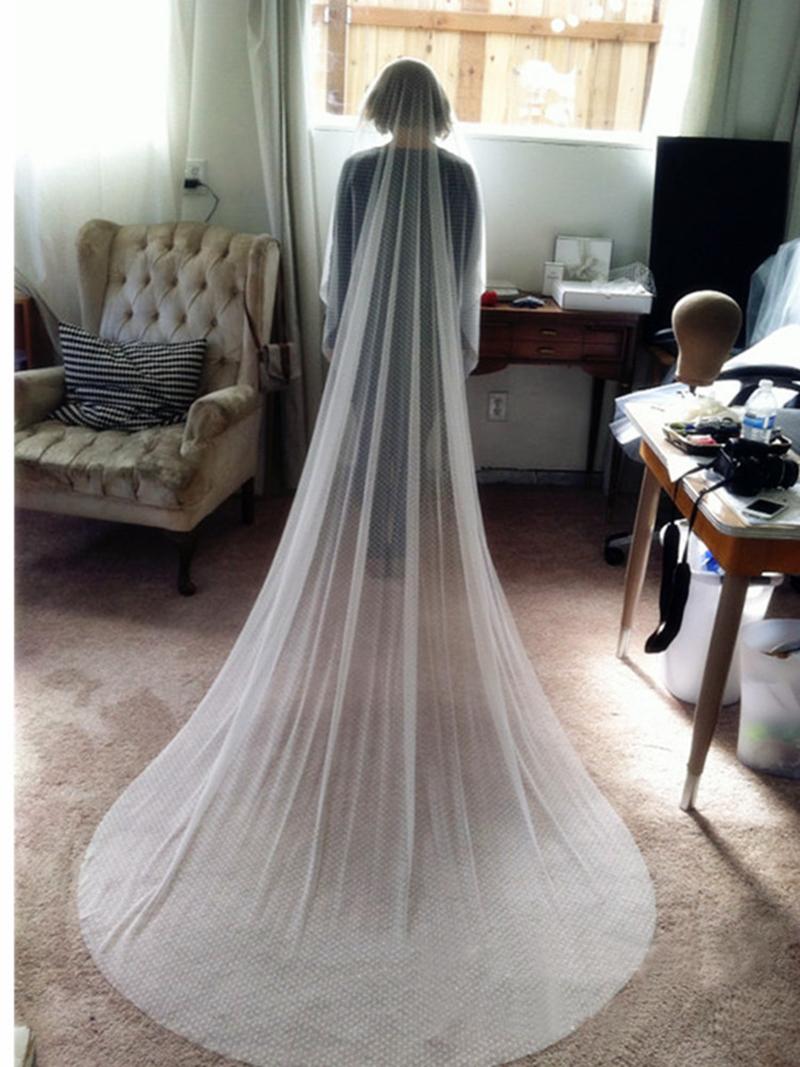 Bridal Veils Elegant Long Veil Dot Net Tulle One Layer Without Comb Women Wedding Party Gift, Ivory
Bridal Veils Elegant Long Veil Dot Net Tulle One Layer Without Comb Women Wedding Party Gift, Ivory