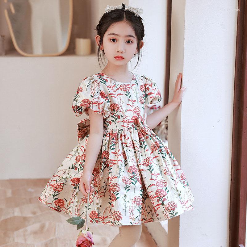 Ethnic Clothing Elegant Princess Party Floral Print Wedding Dresses Formal Girl Birthday Piano Evening Dress Costumes
Ethnic Clothing Elegant Princess Party Floral Print Wedding Dresses Formal Girl Birthday Piano Evening Dress Costumes