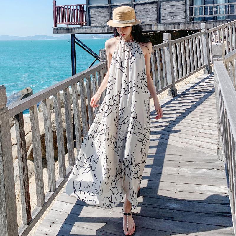 Casual Dresses Summer Spaghetti Strap Midi Dress Women Holiday Beach Print Sexy Backless Robe Femme Fashion Elegant Party, White
Casual Dresses Summer Spaghetti Strap Midi Dress Women Holiday Beach Print Sexy Backless Robe Femme Fashion Elegant Party, White