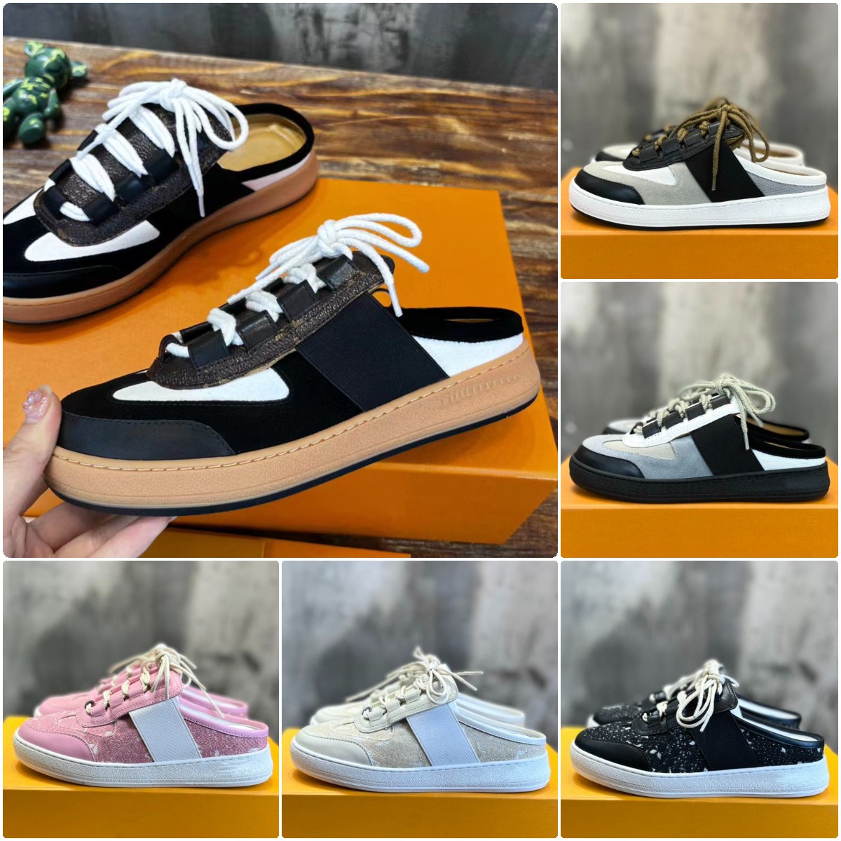 Lous Open Back Sneaker Designer Moral training Half slipper Classic Man Woman leisure Baotou slippers Luxury Cowhide noodles Sheepskin inner Casual shoes Size 35-46, Color1
Lous Open Back Sneaker Designer Moral training Half slipper Classic Man Woman leisure Baotou slippers Luxury Cowhide noodles Sheepskin inner Casual shoes Size 35-46, Color1