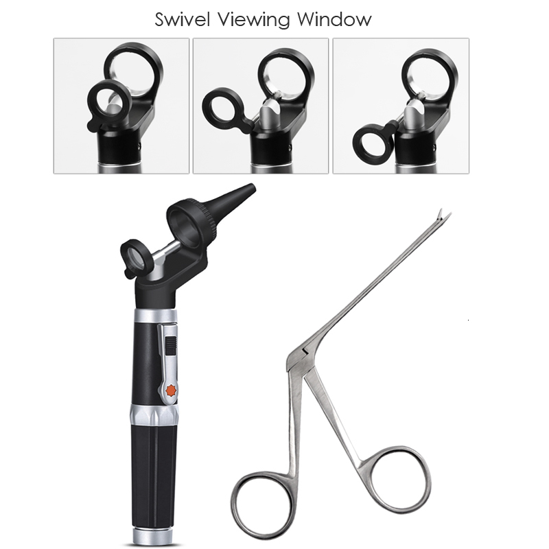 Ear Care Supply Ear Cleaning Speculum Device LED Nose Earwax Remover Tweezer Hartman Micro Endoscope Alligator Forceps Otoscope Set 230524