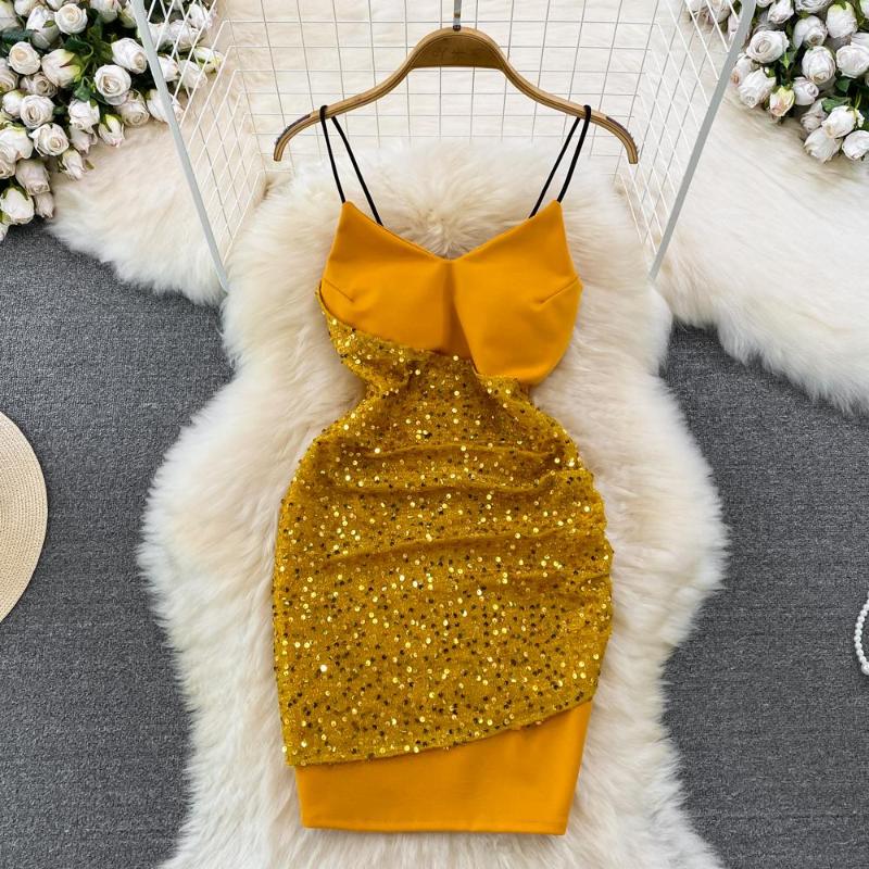 Casual Dresses Summer Celebrity Temperament Glitter Sequins Sexy V-neck Waist-slimming Small Short Section Package Hip Dress, Pink
Casual Dresses Summer Celebrity Temperament Glitter Sequins Sexy V-neck Waist-slimming Small Short Section Package Hip Dress, Pink