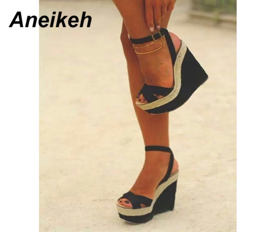 Aneikeh New 2020 Novelty Flock Women Sandals Shoes Wedges High Heels Gladiator Buckle Strap Dance Wedding Pumps Black Size 3435 13882702
Aneikeh New 2020 Novelty Flock Women Sandals Shoes Wedges High Heels Gladiator Buckle Strap Dance Wedding Pumps Black Size 3435 13882702