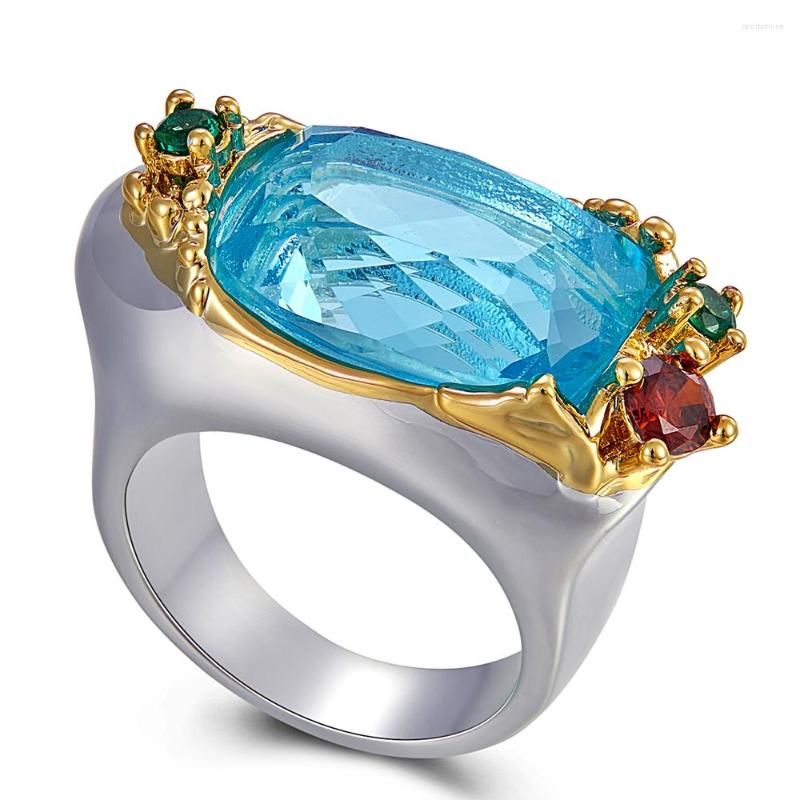 Wedding Rings Delicate Feminine Ring For Women Wide Design Lovely Colors Big Blue Zircon Must Have Jewelry
Wedding Rings Delicate Feminine Ring For Women Wide Design Lovely Colors Big Blue Zircon Must Have Jewelry