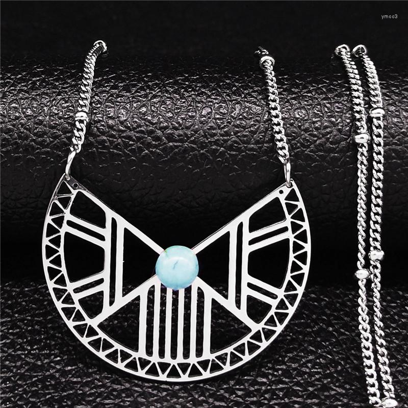 Pendant Necklaces 2023 Bohemian Geometry Stone Stainless Steel Women Silver Color Jewelry Collares Para Mujer N627S04
Pendant Necklaces 2023 Bohemian Geometry Stone Stainless Steel Women Silver Color Jewelry Collares Para Mujer N627S04